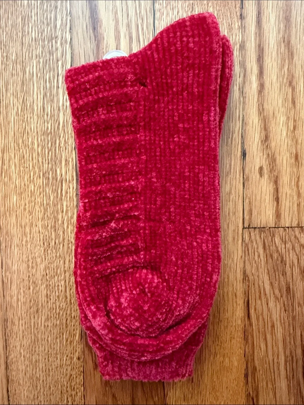 A New Day Red Chenille Crew Socks